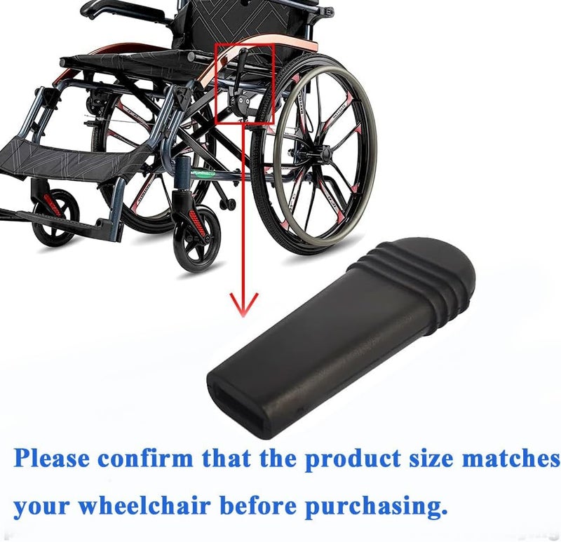 CHYDST 2PCS Replacement of Wheelchair Brake Handle, Brake Grip, Fit 0.55" *0.14" Flat Wheel Lock Grips, Wheelchair Brake Extenders, Replacement Brake Handle Tips, Wheelchair Rollators Walkers Accessories - Image 3